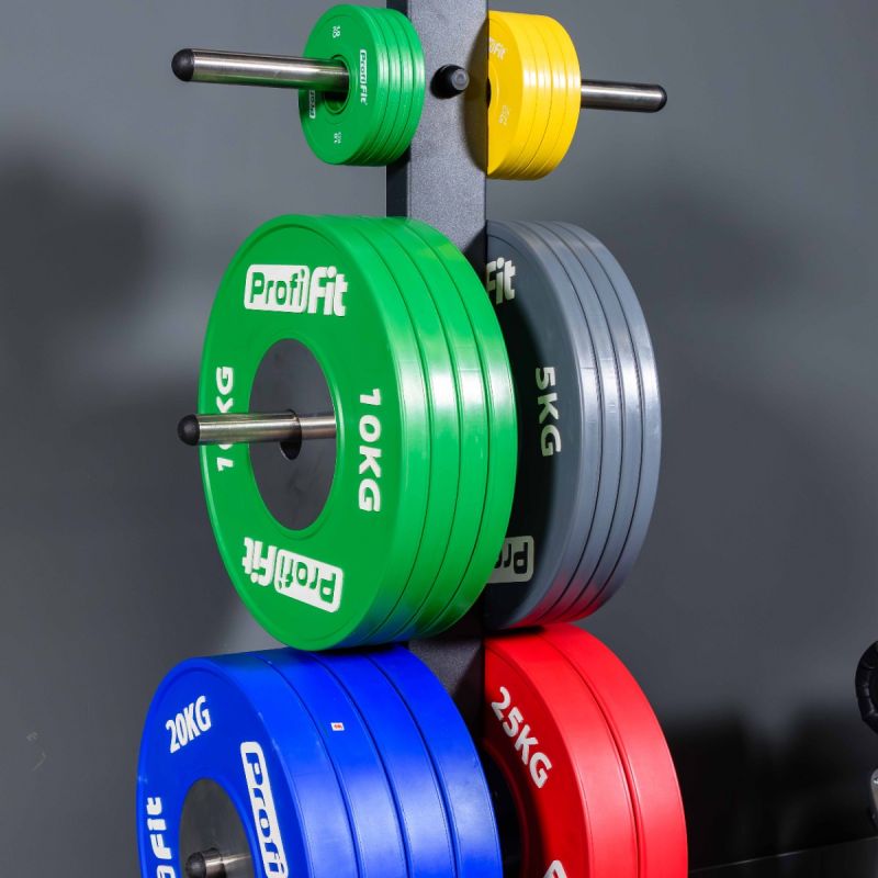 Диск профессиональный обрезиненный (цветной) D51 мм PROFI-FIT 20 кг