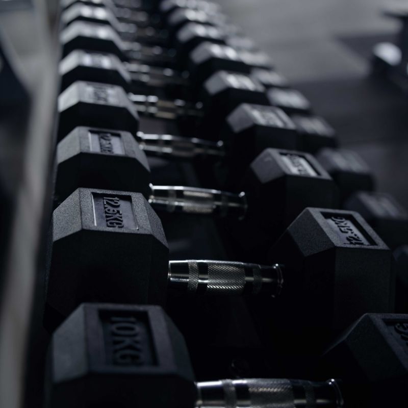 Гантель гексагональная обрезиненная PROFI-FIT 12,5 кг