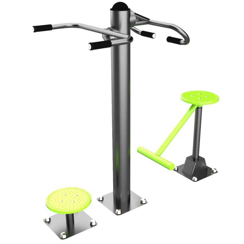 S-1013 Уличный тренажер Твистер стоя - Твистер сидя ZAVODSPORTA