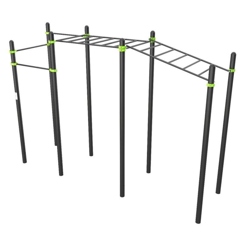 W315 Воркаут (3 перекладины, рукоход классический, рукоход в подъем) ZAVODSPORTA