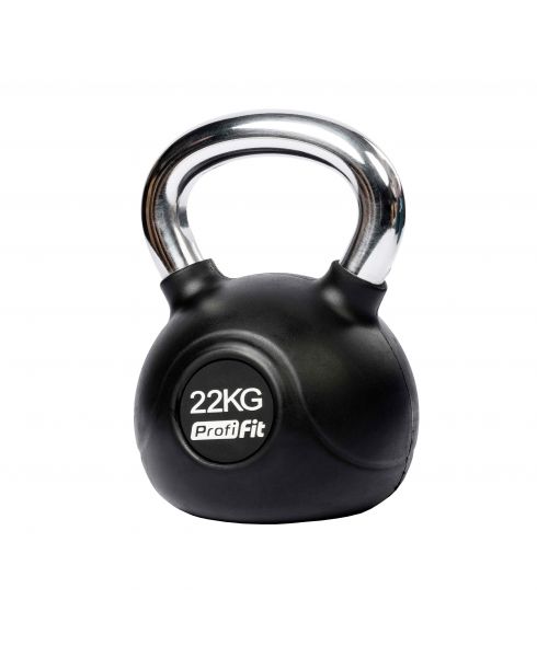 Гиря обрезиненная с хромированной ручкой PROFI-FIT 22 кг