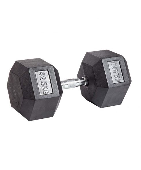 Гантель гексагональная обрезиненная PROFI-FIT 42,5 кг