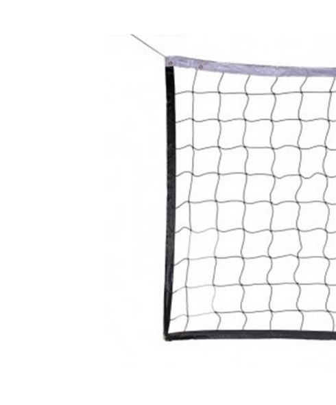 Сетка волейбол Д=2,0 мм яч. 100*100 белый Размер 1,0 * 9,5 м Верх лента 2,5см ПП