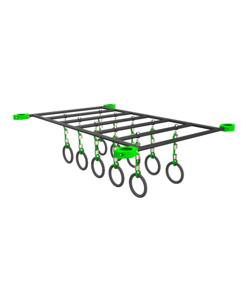 W108 Рукоход с кольцами ZAVODSPORTA