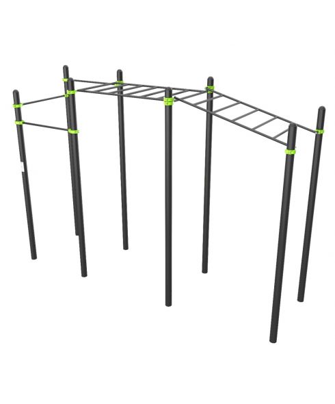 W315 Воркаут (3 перекладины, рукоход классический, рукоход в подъем) ZAVODSPORTA